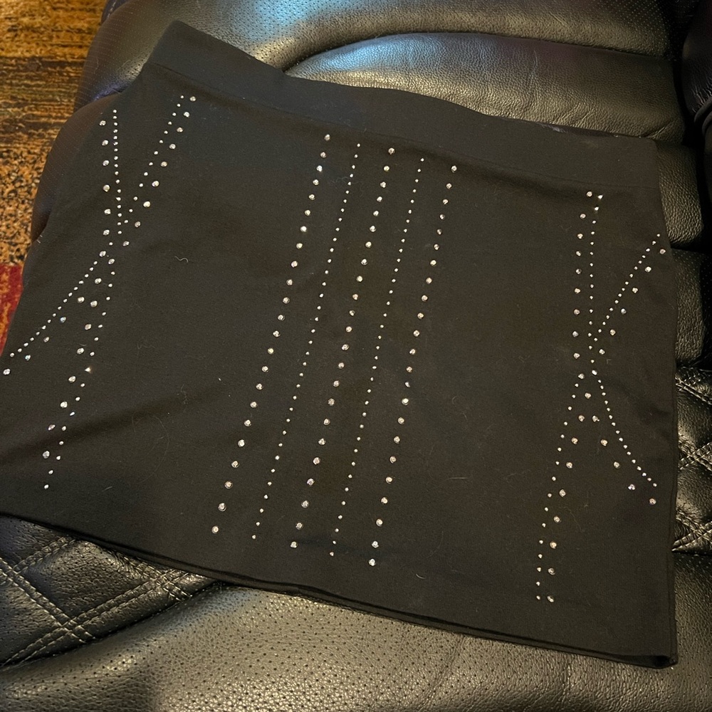 Black mini skirt